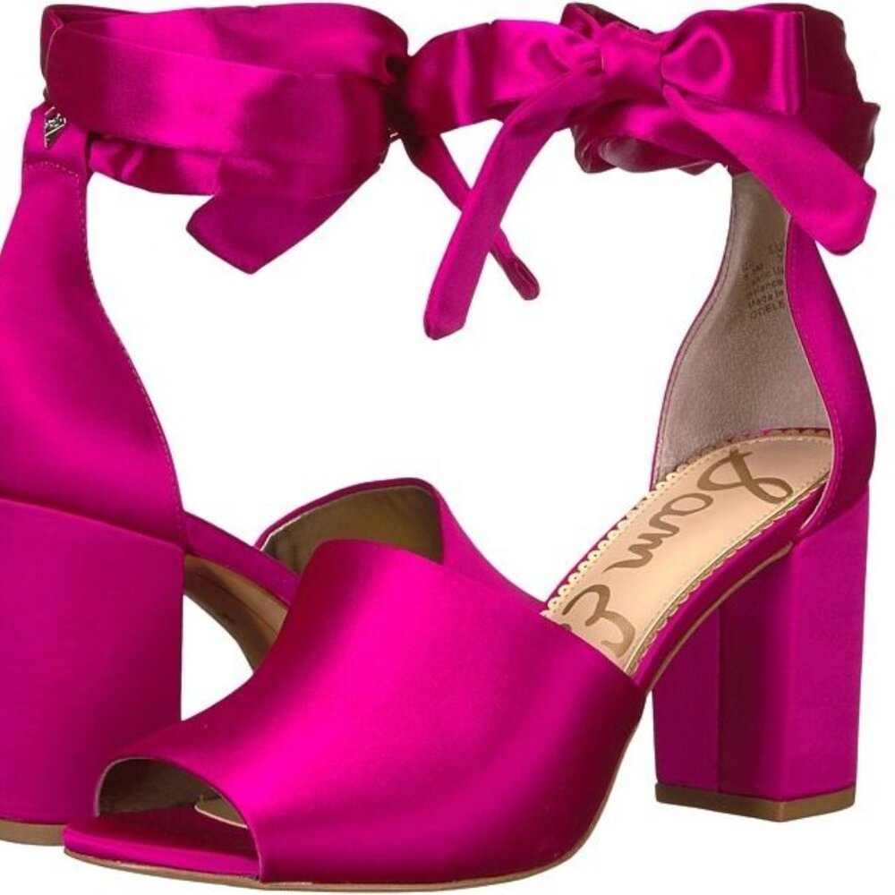Sam Edelman Odele Hot Pink Satin Size 5